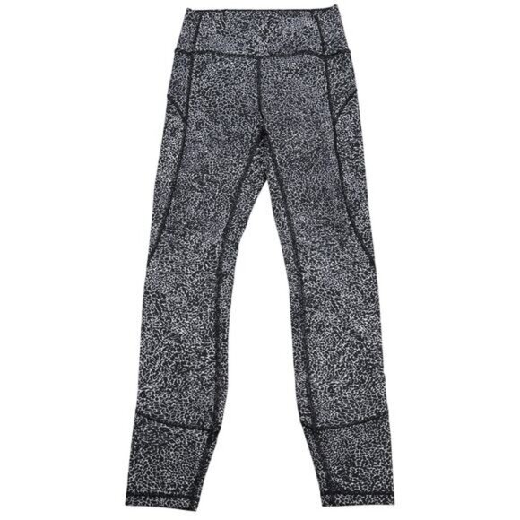 Lululemon In Movement Tight 25" In Diffuse Starlight Black Size 4 - Picture 7 of 9